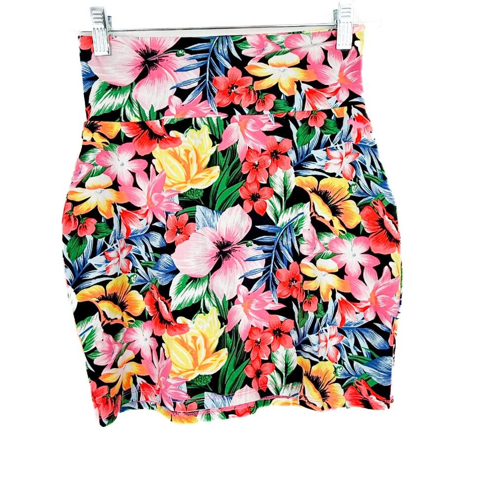 NWT Victoria's Secret PINK Floral Bodycon Mini Skirt Tropical Size Medium M NEW